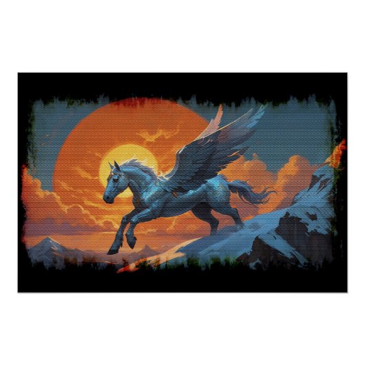 Silver Mountain Pegasus Perfect Poster (Voorkant)