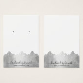 Silver Mountains Skyline Handmade Earning Display Visitekaartje (Voorkant /achterkant)