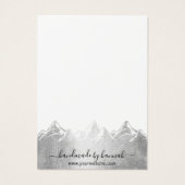 Silver Mountains Skyline Handmade Earning Display Visitekaartje (Achterkant)