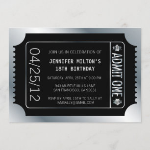 Silver Movie Ticket Kaart