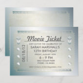 Silver Movie Ticket Kaart (Voorkant / Achterkant)