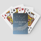 Silver Music Bar Mitzvah Pokerkaarten (Achterkant)