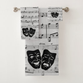 Silver Music- en Theater-maskers Bad Handdoek