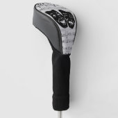 Silver Music- en Theater-maskers Golfheadcover (Schuin)