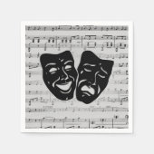 Silver Music- en Theater-maskers Servet (Voorkant)