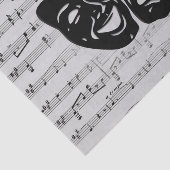 Silver Music- en Theater-maskers Tissuepapier (Detail)