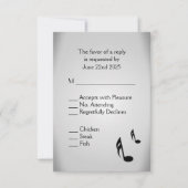 Silver Music Wedding Menu Choice RSVP (Voorkant)