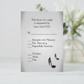 Silver Music Wedding Menu Choice RSVP (Staand voorkant)
