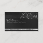 Silver Muzieknoten patroon Visitekaartje (Achterkant)