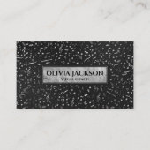 Silver Muzieknoten patroon Visitekaartje (Voorkant)