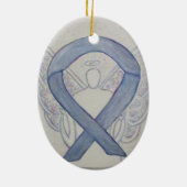 Silver Mystic Awareness Ribbon Angel Ornament (Achterkant)