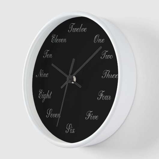 Silver n Black Clock (Hoek)