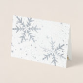 Silver n Gold Foil Folded Photo Kerstmis Kaart (Voorkant)