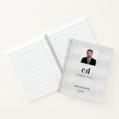 Silver name initialen fotobusiness notitieboek (Binnen)