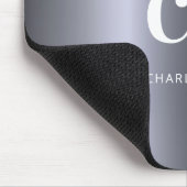 Silver Name monogram initails metallic Muismat (Hoek)