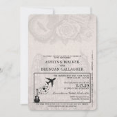 Silver Nashville Passport Wedding Kaart (Voorkant)