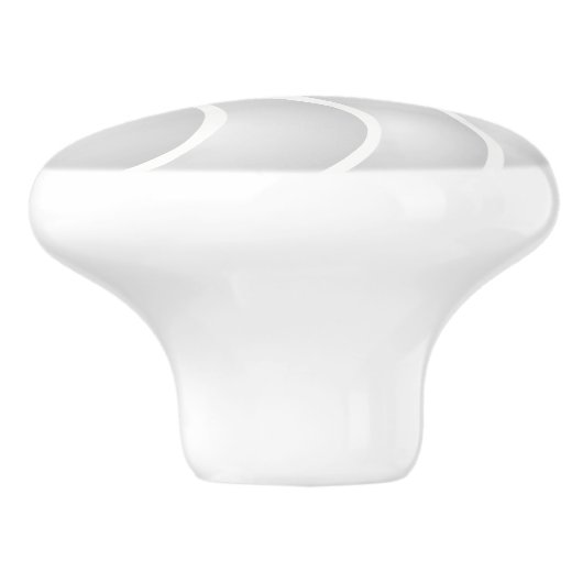 Silver Nautilus Coastal Style Keramische Knop (Zijkant)