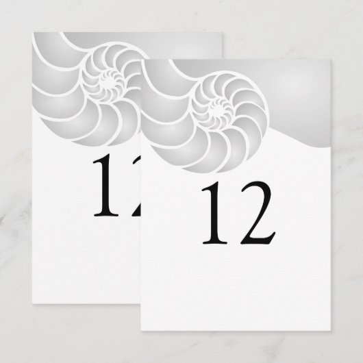 Silver Nautilus Shell Beach Wedding (Voorkant / Achterkant)