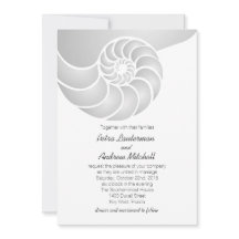 Silver Nautilus Shell Beach Wedding