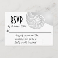 Silver Nautilus Shell Beach Wedding