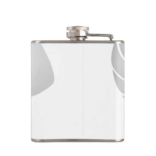 Silver Nautilus Shell met het Monogram van de Doua Heupfles (Achterkant)