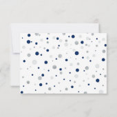 Silver Navy Blue Books voor Baby, Boek Aanvraag Ka Bedankkaart (Achterkant)