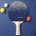 Silver Navy Blue Girly Glitter Sparkle Monogram Tafeltennisbatje<br><div class="desc">Silver and Navy Blue Sparkle Glitter Script Monogram Name Ping Pong Paddle. Dit maakt de perfecte liefhebbende 16 verjaardag,  bruiloft,  vrijgezellenfeest,  verjaardagsdag,  baby shower of vrijgezellenfeest voor iemand die van luxe glam en stijl houdt.</div>