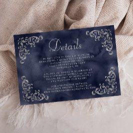  Silver Navy Blue Waterverf - Gegevens Informatiekaartje