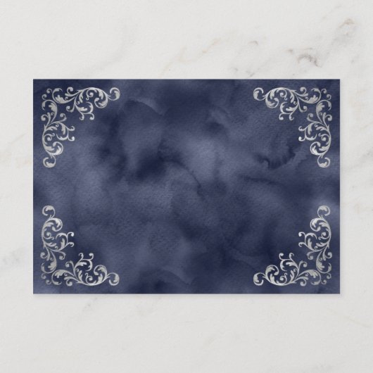  Silver Navy Blue Waterverf - Gegevens Informatiekaartje (Achterkant)