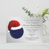 Silver Navy Corporate feestdag Bowling party Invit Kaart (Staand voorkant)