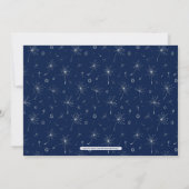 Silver & Navy | Eenvoudige moderne servicepartij Kaart (Achterkant)