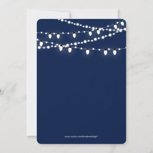 Silver & Navy | Modern Surprise Birthday Kaart (Achterkant)