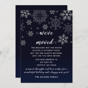 Silver Navy Snowflakes We hebben vakantiekaarten v