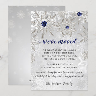 Silver Navy Snowflakes We hebben vakantiekaarten v