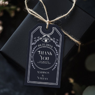 Silver Navy Tarot Gothic Wedding Dank u Cadeaulabel