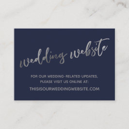 Silver & Navy Weddenschap Website en sla de datumk Visitekaartje