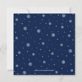 Silver & Navy Winter Wonderland Boy Baby shower Kaart (Achterkant)