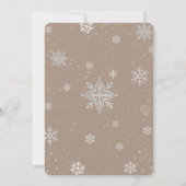 Silver Neutral Magic Winter Snowflake Baby Shower  Kaart (Achterkant)