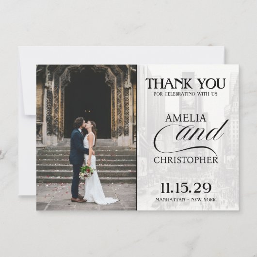 Silver New York City Passport Bedankkaart (Voorkant)