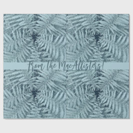 SILVER NEW ZEALAND LEAFY FERN PERSONALIZED KIWI NZ CADEAUPAPIER