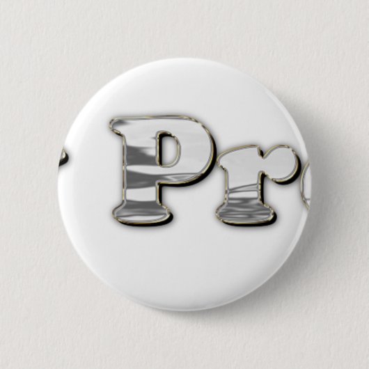 Silver Niet mijn President Ronde Button 5,7 Cm (Voorkant)