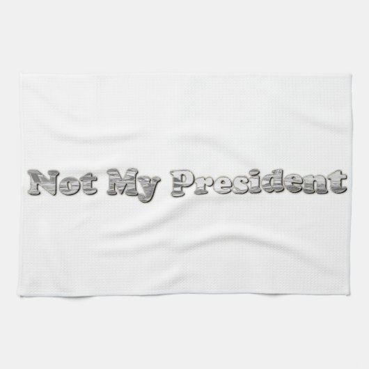 Silver Niet mijn President Theedoek (Horizontaal)