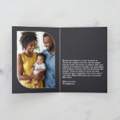 Silver Night Happy New Year Retro Groovy Photo Feestdagen Kaart (Binnen)