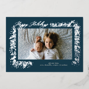  Silver Nostalgisch Ornament Garland Vakantie Folie Feestdagenkaart