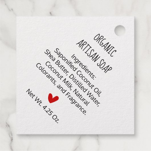 Silver of Gold Script Typografie gemaakt met liefd Bedankjes Labels (Achterkant)