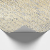 Silver Old Handwrite op Gold Textured Tablet Cadeaupapier (Hoek)