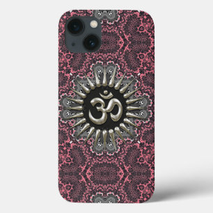 Silver Om  roze Damask Case-Mate iPhone Case