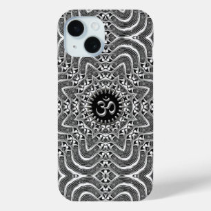 Silver OM Spirituele verbinding iPhone 15 Case