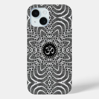 Silver OM Spirituele verbinding iPhone 15 Case