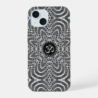 Silver OM Spirituele verbinding iPhone 15 Case